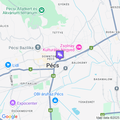 Corso Hotel Pécs a térképen